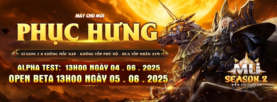 SS2MU - Mu Online không mốc nạp - không top phú hộ - đua top nhận A.T.M SS2MU - Mu Online không mốc nạp - không top phú hộ - đua top nhận A.T.M